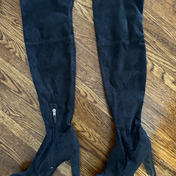 Sam Edelman over the knee suede dark gray boots size 7.5 - Picture 2 of 3